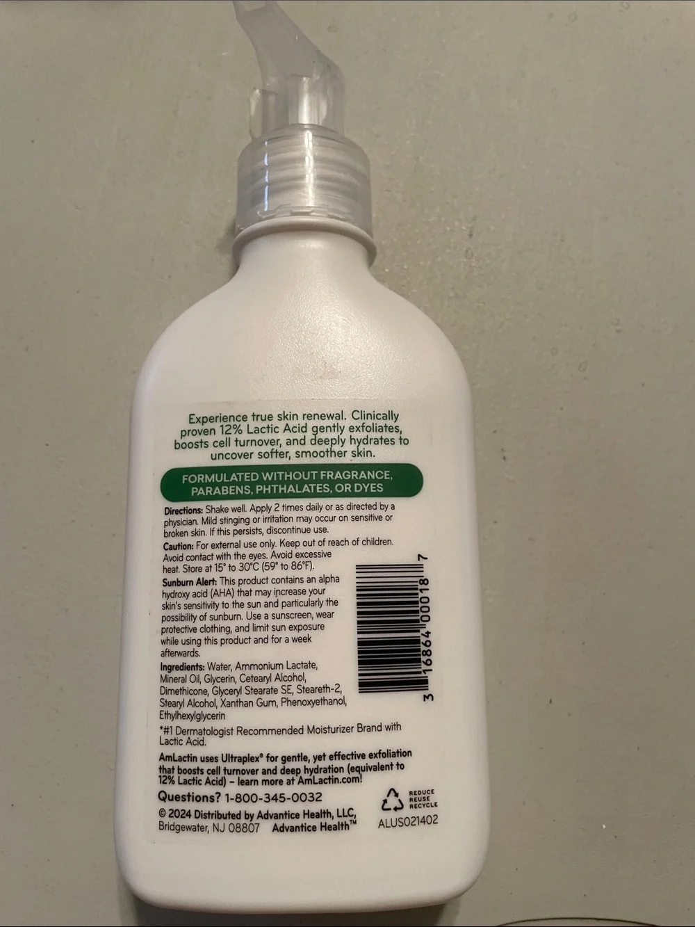 AmLactin Daily Nourish 12% Lactic Acid Lotion New